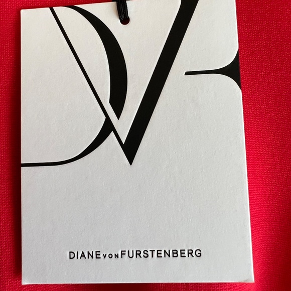 Red Diane von Furstenberg Agatha Knit Suiting Dress - Picture 5 of 7